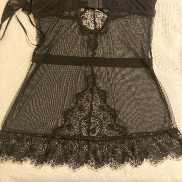 NWT Oh La La Cheri 2pc Black Babydoll set 4X - Picture 2 of 11